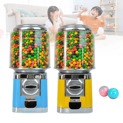 Automatic Candy Dispenser Machine For Home And Shop Use Toy Vending Egg Machine with blue and yellow alloy body indoors