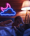 Cloud And Moon LED Neon Sign For Wall Decor USB Powered Neon Light With Adjustable Brightness Perfect Bedroom Kids Room