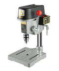 Portable Mini Drill Press For DIY Projects With 340W Power Three Speed Adjustable benchtop machine, durable cast iron steel build.