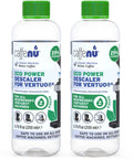 Vertuo Descaler Kit Two Bottles For Limescale Removal And Hotter Coffee Descaler Solution For Vertuo Coffee Machines Four Uses Easy Fast Acting Cleaner showing two eco power bottles of 6.76 oz each