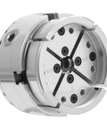Built Tough 4 Inch Wood Lathe Chuck 4 Jaw Self Centering Bevel Gear Set With 1 Inch 8 TPI Thread close-up view