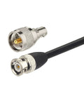 Close-up of BNC and PL259 connectors for 27MHz CB Radio Antenna Soft Whip With Magnetic Base For Handheld And Mobile Use Flexible Durable Antenna