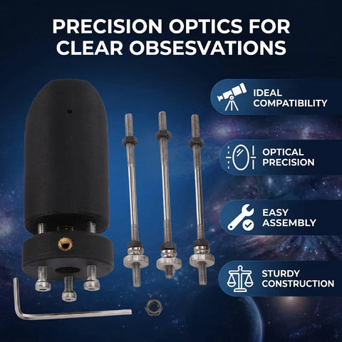 Newtonian Reflector Telescope Mount With ABS Iron Rod Holder For 35mm Mirror And 160mm Tube next to assembly tools