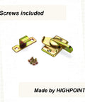 Real Deal Heavy Duty Table Alignment Lock For Rock Solid Furniture Glue Ups And Dead Center Workshop Accuracy With Bulletproof Steel Plate Design And Included Mounting Screws, showing screws included.
