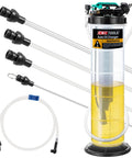 2.5 Gallon Oil Extractor Pump For Cars And Boats - Manual And Automatic Vacuum Extraction, with hoses and visible liquid level