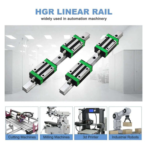 Get High Precision Linear Guide Rail Kit With 2pcs HGR20 Rails And 4pcs HGH20CA Bearing Blocks For Smooth 3D Printer Or CNC Machining Action And Zero Stick Slip, steel linear rail kit