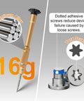 Precision Torque Screwdriver And Pro Grade Replacement Screws For Ray Ban Meta Smart Glasses Fix Sneaky Temple Wobbles On Gen 2 Gen 1 Oakley Meta Hstn Wayfarer Display Kits, featuring aluminum alloy handle and Torx screws.