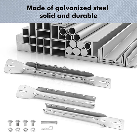 Garage Door Top Panel Bracket For Opener Mount Adjustable Reinforcement Bracket Carbon Steel Zinc Plated Rust Proof Two Piece Design Fits 18 Inch 21 Inch Or 24 Inch Lengths Easy Install
