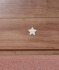 White Ceramic Star Cabinet Knob Small Decorative Drawer Pull Handle For Wardrobe Kitchen Bathroom Cabinets Retro Vibe Style