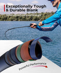 Angler using Torrent Baitcaster Rod Two Piece Portable Casting Rod For Sensitive Lightweight High Strength IM6 Carbon Build All Day Angling