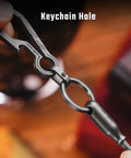 Rock Solid Premium Titanium Mini Screwdriver Featuring Super Magnetic Replaceable Bits And Rapid Phillips Flathead Swaps For Trustworthy Daily Use Everywhere with keychain hole.