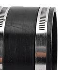 Heavy Duty Steel Port Receiver With 4 Inch Dust Collection Fitting And Rubber Couplers For Woodworking Shop Adapter close-up.