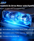 DC Drive Motor With Flywheel Replacement For Treadmills 3.0 Hp 130 VDC 2238 Watts Beefy Pro Grade Motor in blue light display
