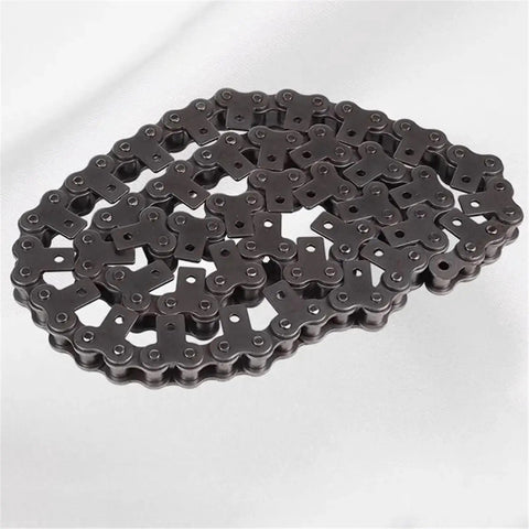 Heavy Duty Industrial Conveyor Roller Chain 1.5 Meter Length Options For 06B 08B 10A And 12A with curved plate attachment
