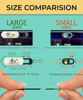 Size comparison of 6 Pack Webcam Cover Slides For Laptop And Phone Ultra Slim Botanical Plant Camera Privacy Blockers.