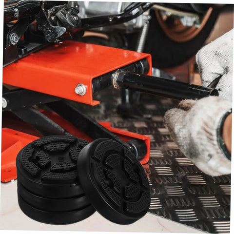 4 Pack Jack Stand Pads Rubber Lifting Blocks For Vehicle Undercarriage Protection Universal Fit For Two Post Hoists Non Slip Lift Pad Adapters For Garage Jacks And Auto Lifts