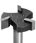 Three Flute CNC Spoilboard Surfacing Router Bits With One Quarter Inch Shank And 0.94 Inch Cutter Diameter For Woodworking Slab Flattening Pro Grade RB03A showing close-up of carbide cutting edges.
