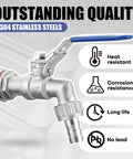 304 stainless steel ball valve bulkhead showcasing heat resistance and durability.