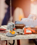 Rotating Small Bench Vise With Quick Release Mini Table Clamp for woodworking and jewelry repair on a workbench