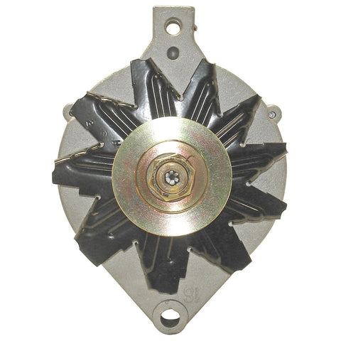 Front view of Beefed Up Remanufactured Alternator For Cars And Light Trucks With High Quality Bearings High Temp Lubricant Double Lipped Seals