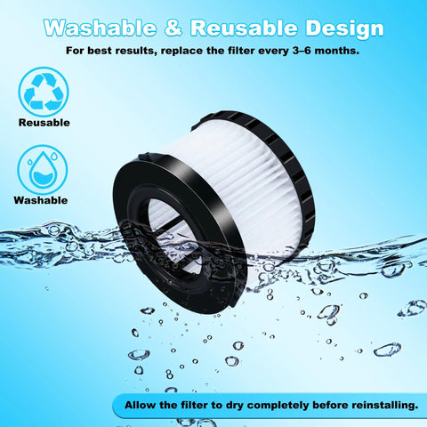 HEPA Filter For DC515, DCV517 And DCV517B Wet And Dry Vacuums, Washable High Efficiency Replacement, 2 Pack