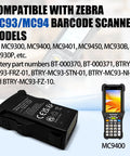 Drop In Replacement Battery For Barcode Scanner MC9300 MC9400 MC94 MC9401 MC9450 3.7V 7000mAh Li Ion High Capacity Power Pack