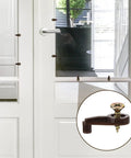 Heavy Duty Glass Retainer Clips And Cabinet Door Hardware With Sturdy Metal Screws Ideal For Mirror Wall Mounting And Window Glass Holding, installed on glass doors.