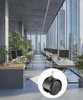 Slick Rolling Nylon Caster Wheels Twin Roller Rig With M8 Threaded Stem Matte Black Swivel Casters in modern office setting.