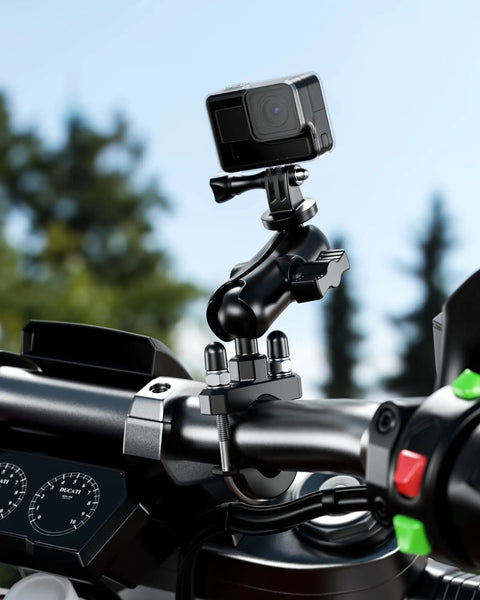 1 Inch Ball Handlebar U Bolt Mount Base Fits Round Rails 0.5 To 1.26 Inches RAM Mounts B Size Compatible With 1 Inch Ball Double Socket Arm Bike