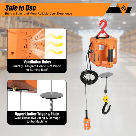 Heavy Duty 440 Lb Electric Winch Hoist With Three Control Modes Including Wireless Remote And Manual Switch For Shop Jobs That Handle Heavy Loads Without A Sweat And Keep Your Workspace Running Totally Smooth