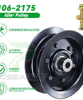 Flat Idler Pulley Replacement For Toro Timecutter SS5000 Deck 50 Inch And 42 Inch Models 132-9420 with installation features