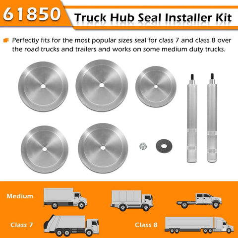Truck Hub Seal Installer Kit For Class 7 And Class 8 Trucks And Trailers Pro Grade Multi Vehicle Tool For Some Medium Duty Trucks