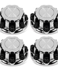 8 Lug Chrome Wheel Center Caps Set 4 Pieces For 1998-2013 Chevy Silverado GMC Sierra Suburban Tahoe Avalanche Yukon Rim Hub Covers Replacement 15039489 With Glossy Silver Finish Direct Fit Durable Alloy Chrome Look OEM Style Weather Resistant Easy, top view