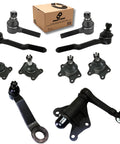 Front End Steering Kit 10 Piece For Toyota Pickup 4Runner T100 4WD 1989 Through 1998 Replacement Beefed Up Heavy Duty Ball Joints Tie Rods Center Link Idler Arm And More For A Smooth Sturdy Ride. 10-piece kit with tie rods, ball joints, idler arm, and box