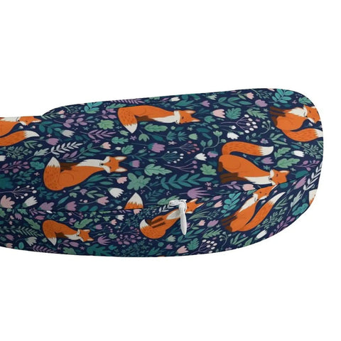 Ultimate Travel Neck Pillow With Memory Foam U Shape With Fox Print Soft Polyester Cover