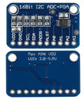 16 Bit I2C Analog To Digital Converter Board With 4 Single Ended Or Two Differential Channels 2V To 5V Power Easy To Use No Brainer ADC Module