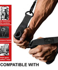 Heavy Duty Rubber Exercise Handles Built Different For Crushing Heavy Reps, Non Slip Workout Grip Attachments for cable machines.