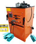 Heavy Duty Electric Rebar Bender And Cutter, 3000W motor, foot pedal controls, for bending and cutting steel bars up to 1-1/4 inch.