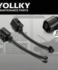 Rear brake pad wear sensor kit (2-pack) with 2-pin connectors for VW Touareg, Porsche Cayenne, Panamera