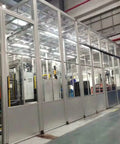 Industrial setup using Two Pack 20 Series T Slot Aluminum Extrusion Profile 2060 39.4 Inch Anodized European Standard Linear Rail.