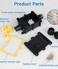 Outdoor IP68 Waterproof Junction Box 2 Way Weatherproof Electrical Enclosure For Underground Coaxial And Power Cables parts.