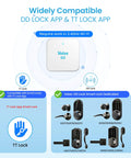 Diagram showing G2 WiFi Gateway For Smart Deadbolts, Remote Control Hub That Works With DD Lock App And TT Lock App, connect setup.
