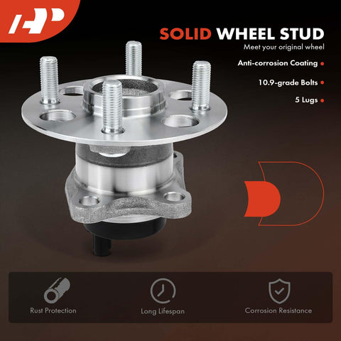 Rear Wheel Bearing And Hub Assembly Kit With ABS For Toyota Yaris 2006 2014 Prius C 2012 2019 Scion IQ 2013 4 Lug 2 Pack High Load Capacity