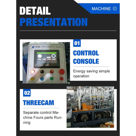 Detail of Lightning Fast Paper Cup Forming Machine control console and components for coffee shops, events, and commercial use.