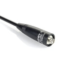 Close-up of NA-320A Beast Tri-Band Ham Radio Antenna For 2M 1.25M And 70CM SMA-Female connector detail, ideal for BTECH and BaoFeng.