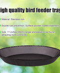 Sturdy Standing Bird Feeder Bowl On A 29.1 Inch Iron Stand, Detachable Outdoor Decor For Garden, Backyard, Patio Or Deck, Totally Built For Attracting Birds And Easy To Refill, Rust Resistant And Durable iron tray.