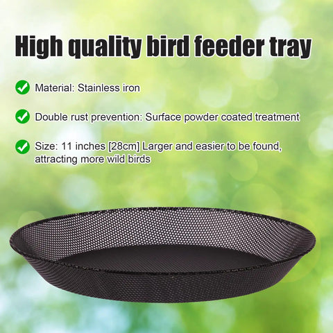Sturdy Standing Bird Feeder Bowl On A 29.1 Inch Iron Stand, Detachable Outdoor Decor For Garden, Backyard, Patio Or Deck, Totally Built For Attracting Birds And Easy To Refill, Rust Resistant And Durable iron tray.