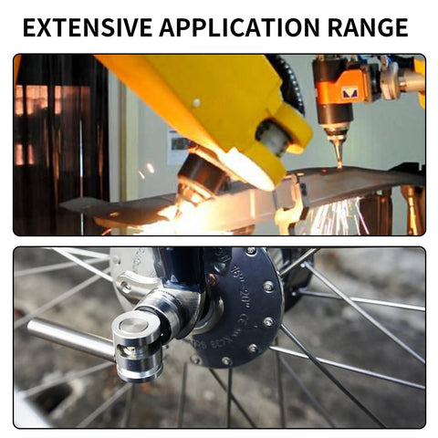 Round steel rod, 6mm x 200mm, high-speed steel lathe bar stock for shaft turning.
Installed view: round steel rod mounted in bicycle wheel hub jig for DIY turning.