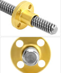 T8 300Mm Lead Screw With Brass Nut For 3D Printers 4 Pack Acme Thread 4 Starts 2Mm Pitch 8Mm Lead Stainless Steel Shaft close-up view