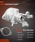 Gear-driven brake vacuum pump, metallic silver, front view for 1994–2002 Dodge Ram 5.9L Cummins Diesel